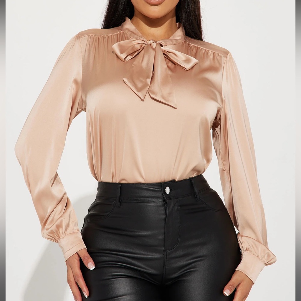 Champagne Satin Blouse